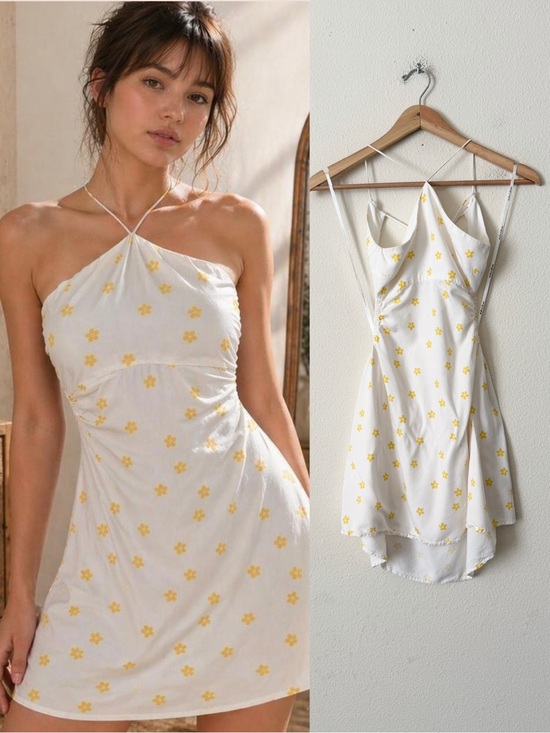 For Love And Lemons Dresses & Skirts - For Love & Lemons x Revolve SMALL Kyra white yellow floral mini dress
